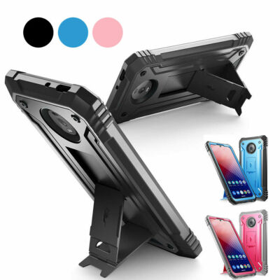 For Motorola Moto Case with Screen Protector Phone Cover Shockproof Kickstand