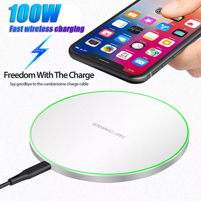 Wireless Charger Dock For iPhone Samsung Android 100W Best Fast Charging Pad New
