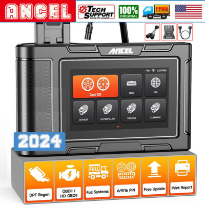 ANCEL HD3400 Pro Heavy Duty Truck Scanner All System OBD2 Diagnostic DPF Regen