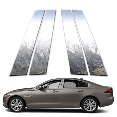 4p Stainless Pillar Post Covers fits 2016-2022 Jaguar XF by Brighter Design