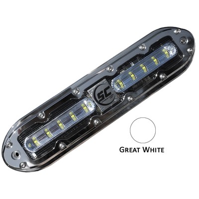 SHADOW CASTER SCM-10 LED UNDERWATER LIGHT W/20' CABLE GREAT WHITE SCM-10-GW-20