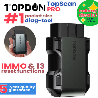 2024TOPDON Topscan PRO Wireless OBD2 Scanner Code Reader Car Coding Diagnostic