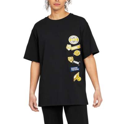 

Puma Gen.G Graphic Crew Neck Футболка с коротким рукавом Мужские черные повседневные топы 5367310, Черный, Puma Gen.G Graphic Crew Neck Short Sleeve T-Shirt