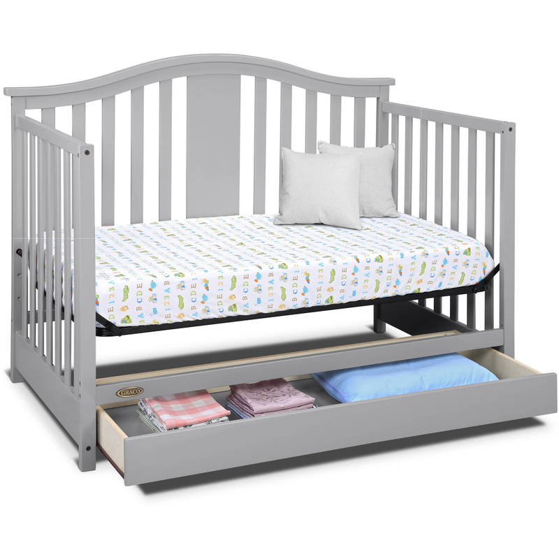 Graco Solano 4 In 1 Convertible Crib With Drawer Pebble Gray