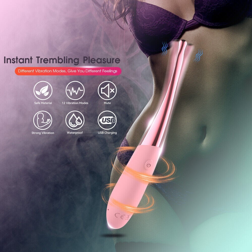 Orgasm Finger Vibrator G-Spot Dildo Clit Nipple Sleek Wand Massager Adult Toy - Picture 5 of 12