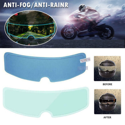 2Pcs Motorcycle High Transparency Helmet Lens Anti-Fog+Rain-proof Film Sticker