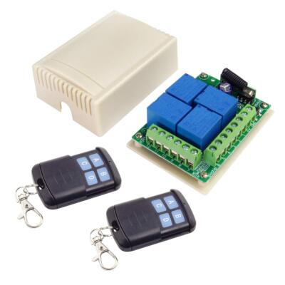 QIACHIP Universal 12V 4CH Wireless Relay Remote Module Switch RF 433Mhz with ...