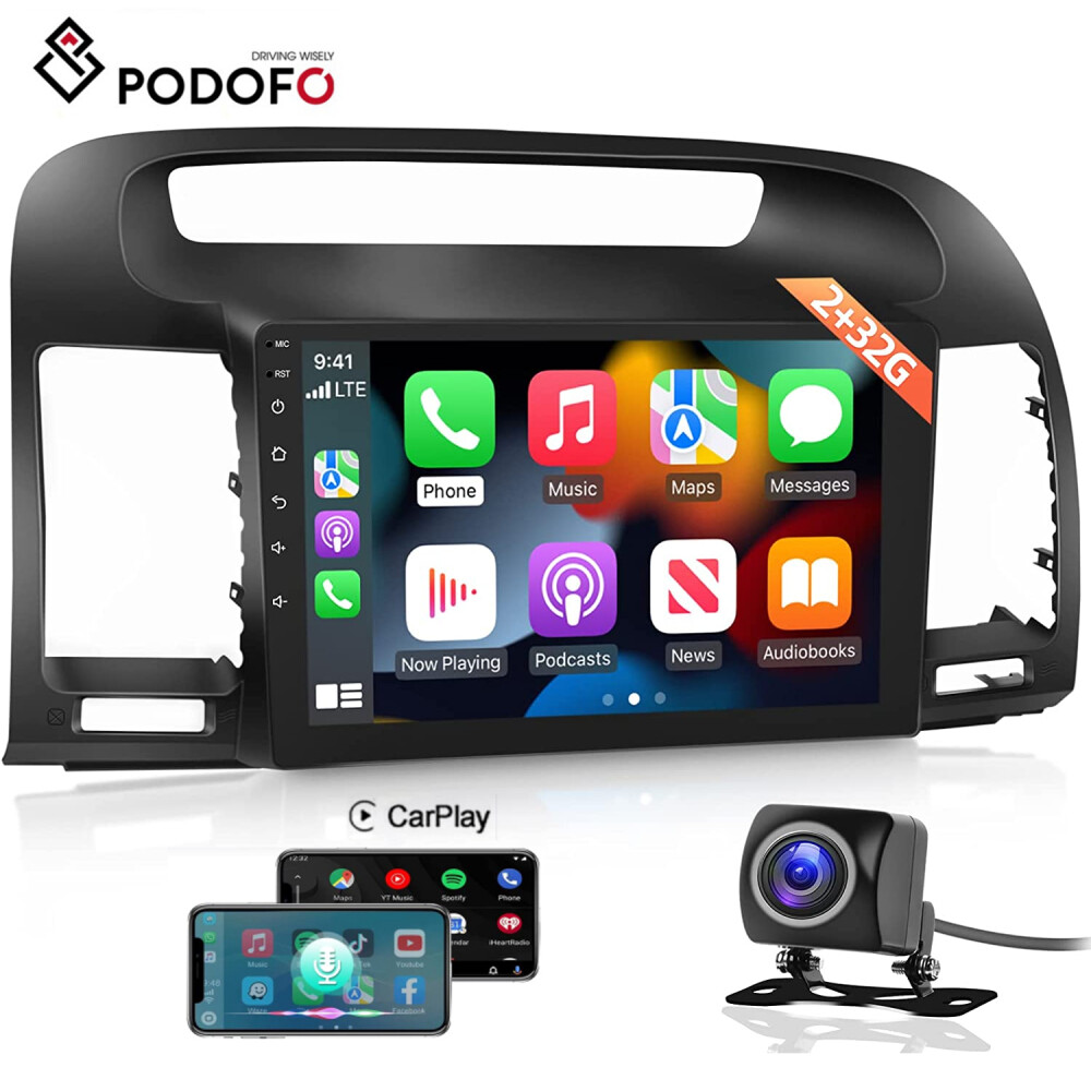 9 Android 11 Автомобильный GPS-радио Стерео плеер CarPlay RDS для Toyota Camry 2000-2006