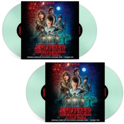 STRANGER THINGS VOLUME ONE & VOLUME TWO GLOW IN THE DARK VINYL LP - NEW & SEALED