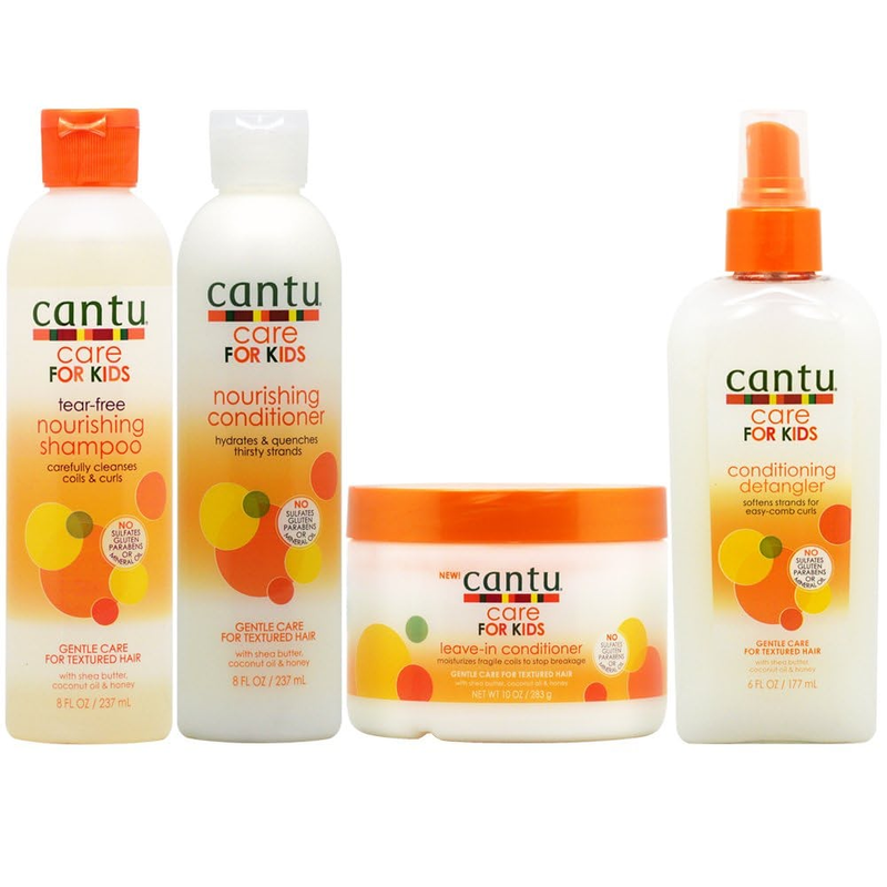 Cantu Care for Kids Shampoo + Conditioner + Leave-in Conditioner + Detangler Set