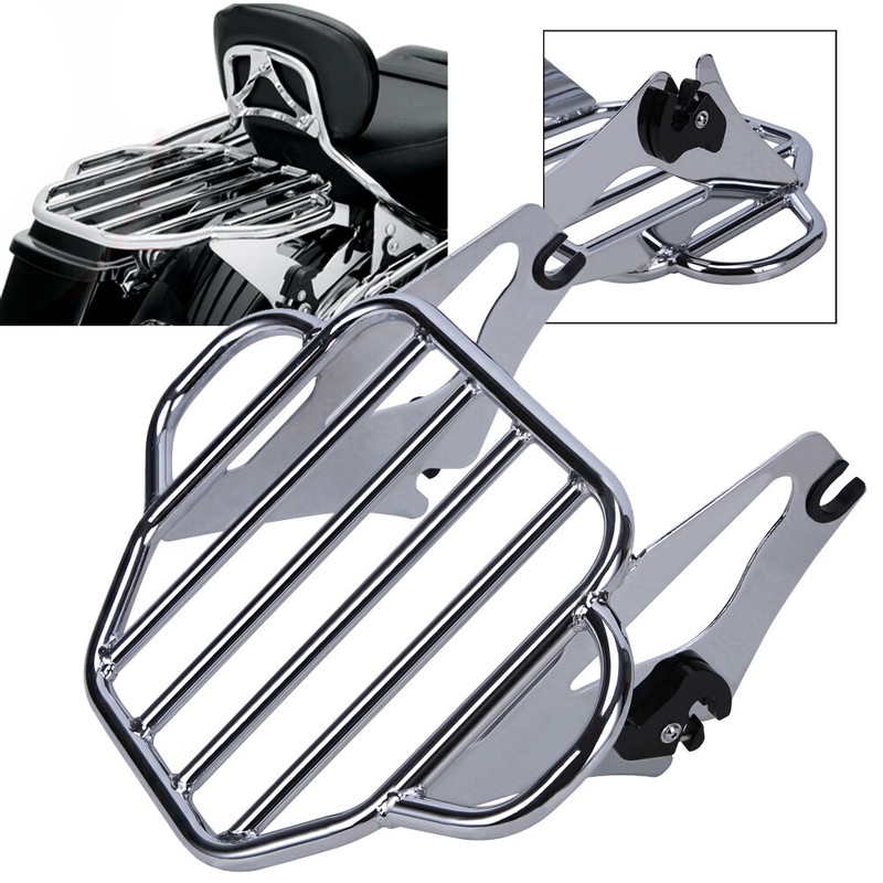 Detachable 2up Tour Pak Luggage Rack For Harley Touring Road Glide FLH