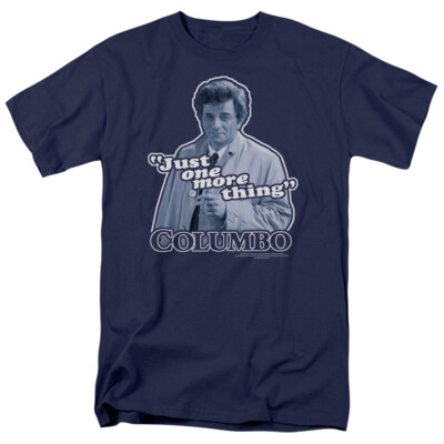 Columbo Just One More Thing T Shirt Mens Licensed Classic TV Merch Frank Navy
