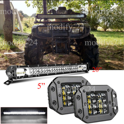 ATV 20'' LED Light Bar + Flush Mount Headlights Fit 1993-2000 Honda FourTrax 300