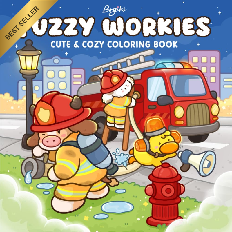 Fuzzy Workies: a Cozy Coloring Book for Adults and Teens Featuring Daily Scenes