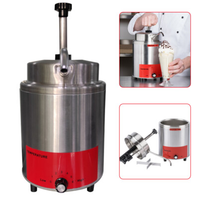 Electric Sauce Warmer Pump Heated Spout Dispenser Cheese Nacho Hot Fudge 3.5 Qt