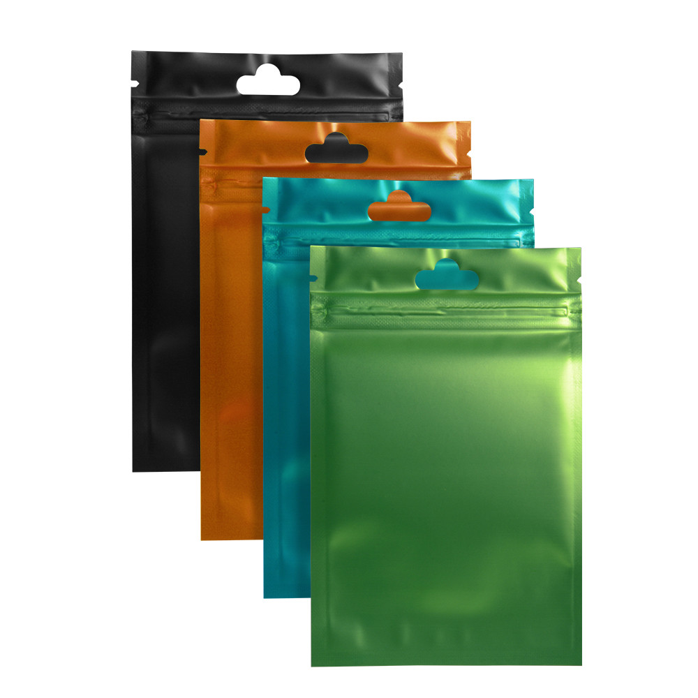Metallic Foil Mylar Zip Lock Bags Aluminum Resealable Pouches in