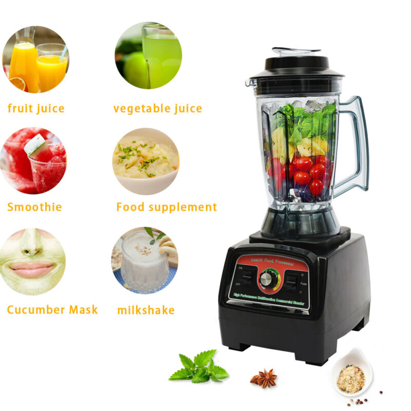 3.9L Commercial Blender Countertop Juicer 2800W Ice Crusher Smoothies Maker