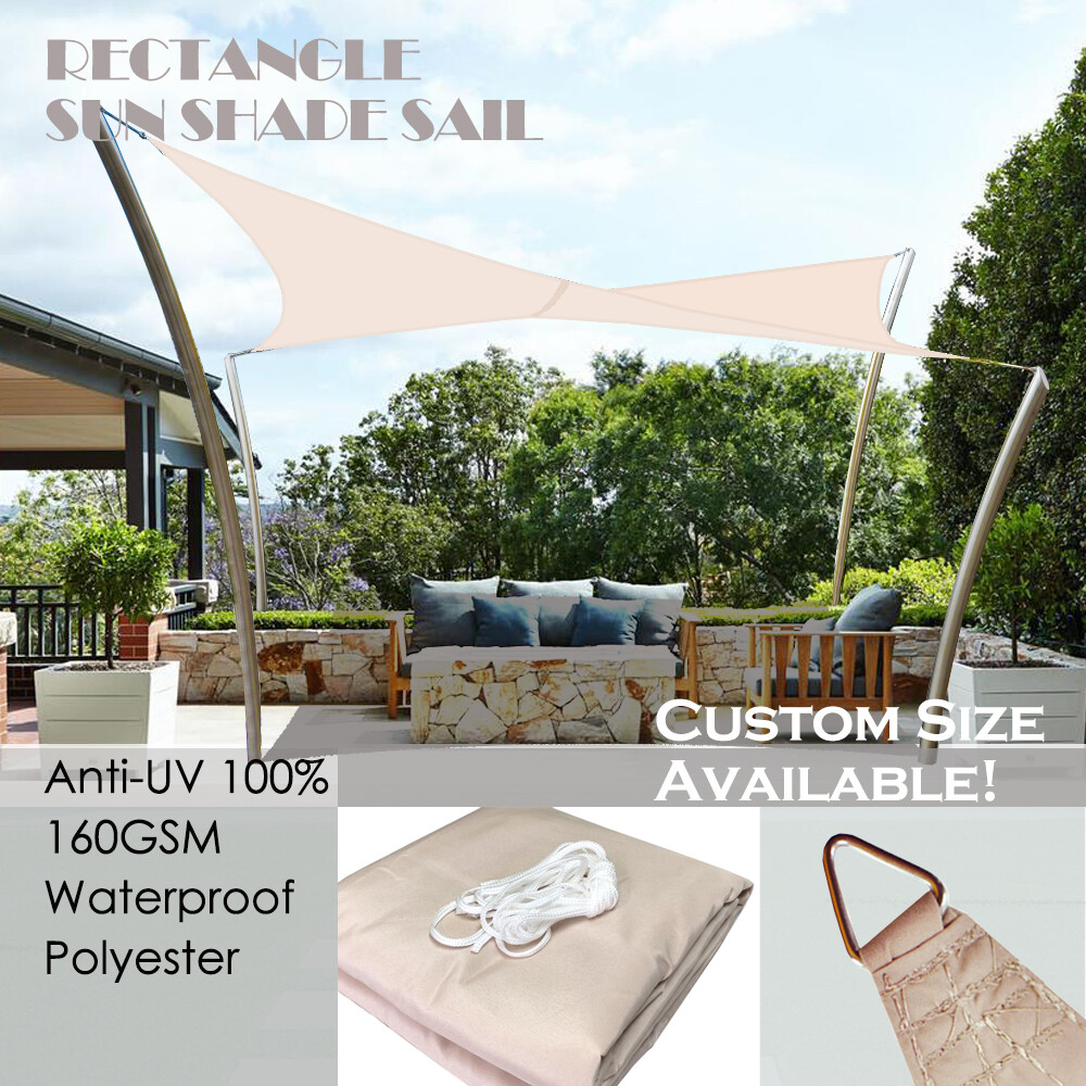 Waterproof Sun Shade Sail Awning Outdoor Patio Pergola Sun Canopy Shelter 7Color