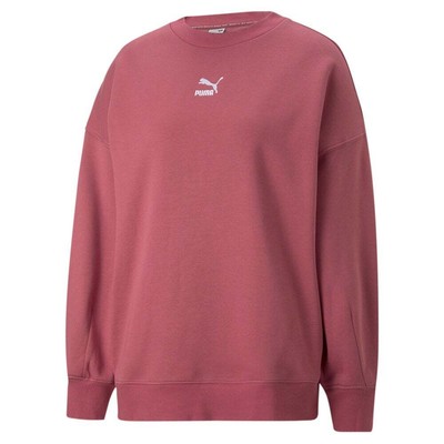

Puma Classics Oversized Толстовка с круглым вырезом женская фиолетовая повседневная спортивная верхняя, Фиолетовый, Puma Classics Oversized Crew Neck Sweatshirt