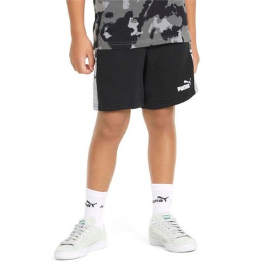 

Puma Essentials+ камуфляжные шорты на шнурке, молодежные повседневные спортивные ботинки для мальчиков, размер, Черный, Puma Essentials+ Camo Drawstring Shorts Youth