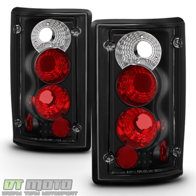 Black 2000-2006 Ford Excursion 95-06 Econoline Van E-Series Tail Lights Lamps