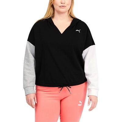 

Толстовка с капюшоном Puma Modern Sports Pullover Plus женская черная 846869-01, Черный