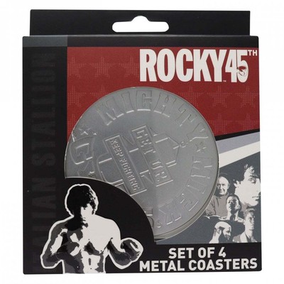 Набор металлических подставок Rocky Balboa | Набор из 4 подставок с пробковой подложкой