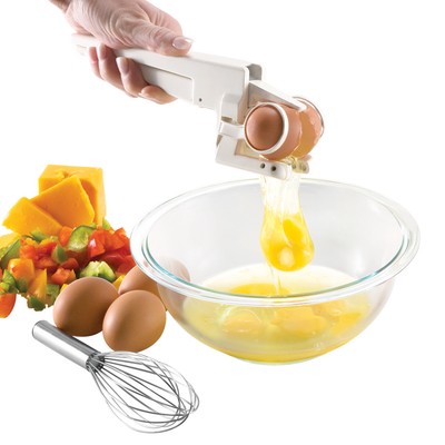 EZ Handheld Egg Cracker and Separator with BONUS EZ Scrambler - NEW!