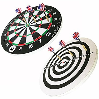 HoveBeaty Dart Board, Game Set With 6 Metal Darts And Double-Sided Flocking (18