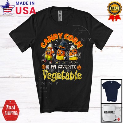 Candy Corn Is My Favorite Vegetable, Humorous Halloween Three Candy Corns Shirt