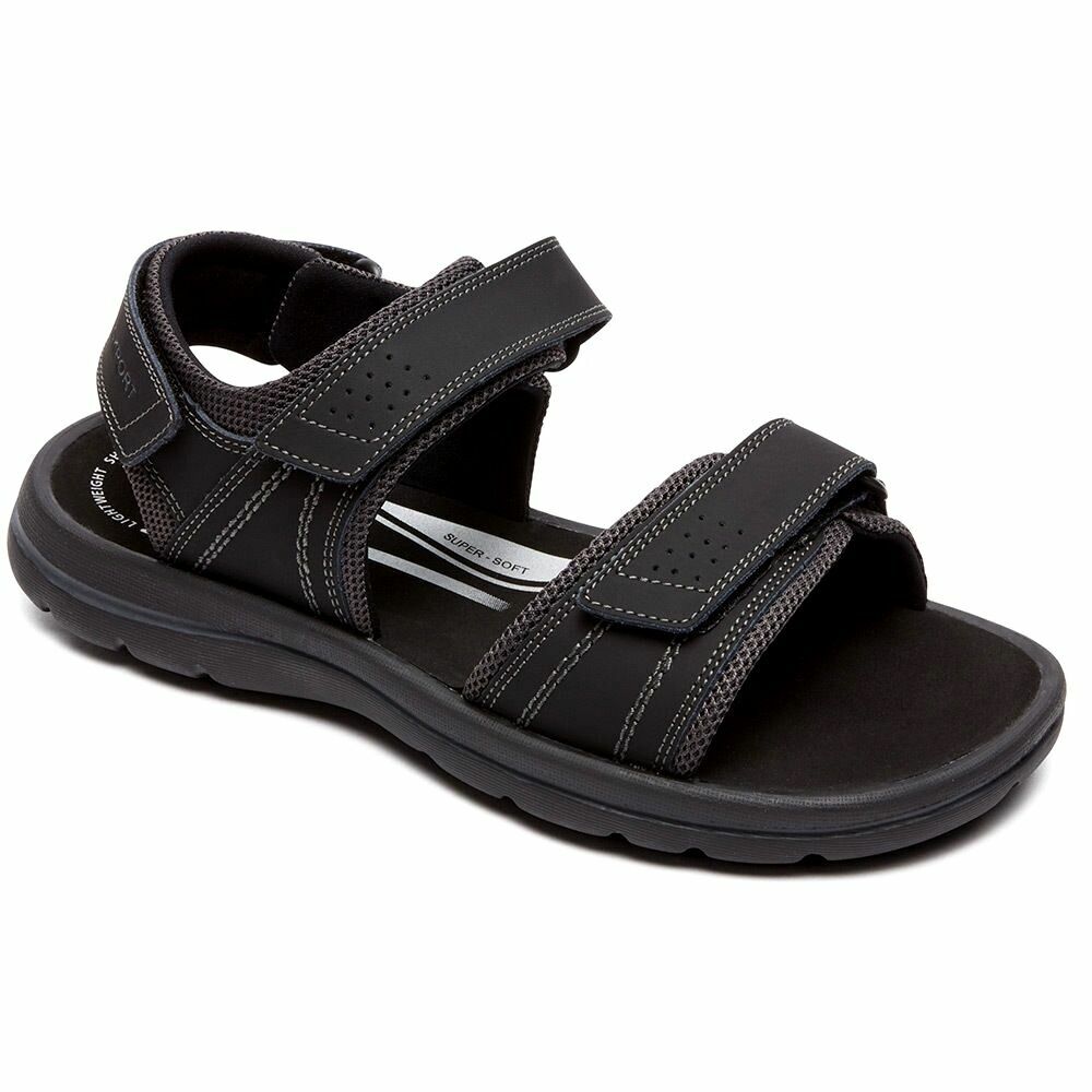 Rockport Men's Get Your Kicks Sandals QTR Strap Coffee, Sz 8