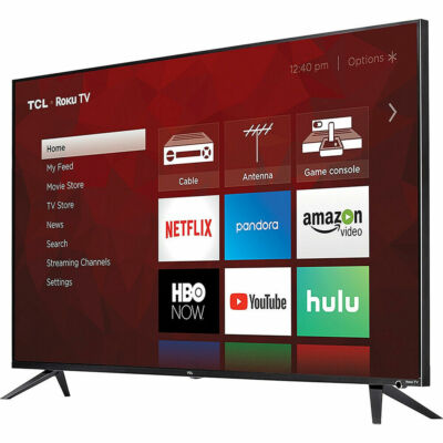 TCL 55 inch 4k Roku TV Television Flat 4 Series with Remote Clearance On Sale