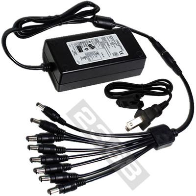 DC 12VDC 5A Power Supply Adapter CCTV Security Camera DVR + 8 Split Zmodo,Q-See