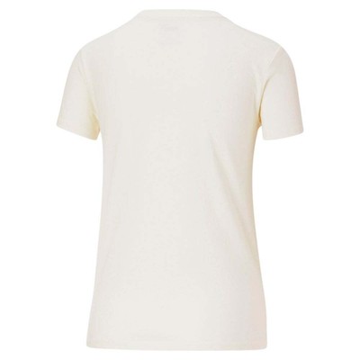 

Футболка с круглым вырезом и коротким рукавом Puma Font Graphic Womens Off White Casual Tops 84