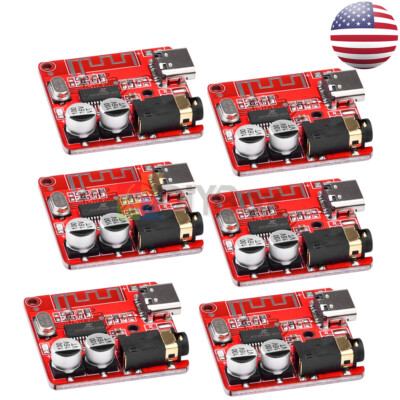 6PCS 3.7V-5V Mini Bluetooth 5.1 Audio Receiver MP3 Decoder Amplifier Module US