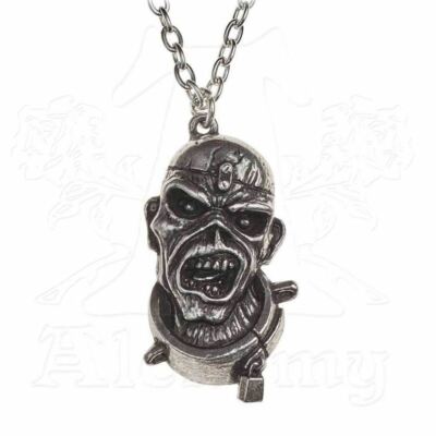 Alchemy Gothic IRON MAIDEN Official PIECE OF MIND Eddie Necklace PP504 Poker Rox