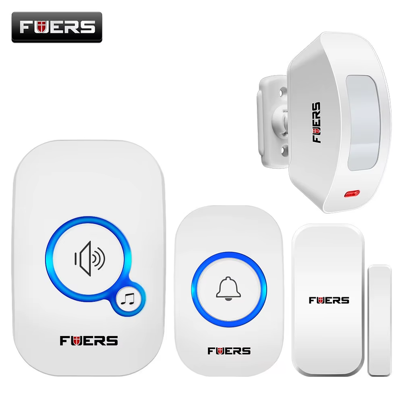 Wireless Doorbell Home Security Pir Motion Welcome Chime Door Sensor Sound Alarm