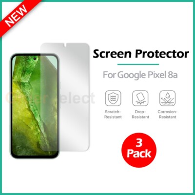 3-Pack LCD Ultra Clear HD Screen Protector for Android Phone Google Pixel 8a