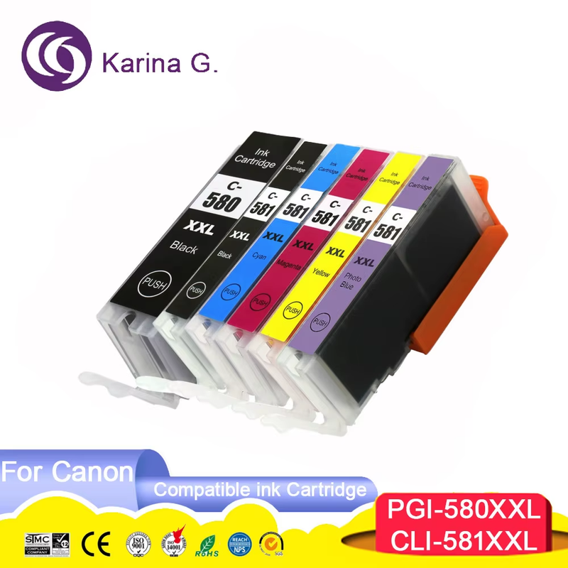PGI580 CLI581 580XXL 581XXL Ink Cartridge For PIXMA TS8150 TS8151 TS8152 TS8250
