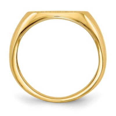 Pre-owned Superdealsforeverything Real 14kt Yellow Gold 9.5x12.5mm Open Back Signet Ring S:6