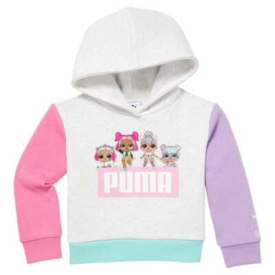 

Puma Fleece Pullover XToddler Girls Off White Повседневная спортивная верхняя одежда 858481-0, Puma Fleece Pullover XToddler