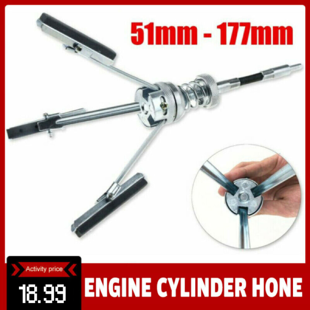 Engine Cylinder Hone 2"7" Flexible 3" Blade With 220 Grit Stones