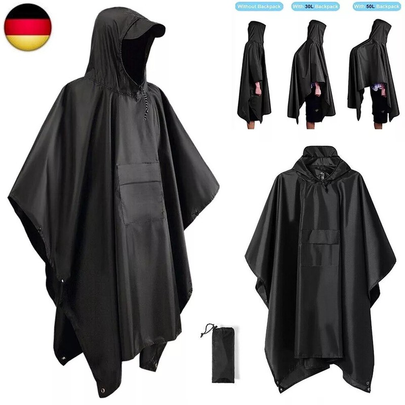 Regenponcho Fahrradponcho Regencape Poncho Inkl. Tasche Unisex Wasserdicht