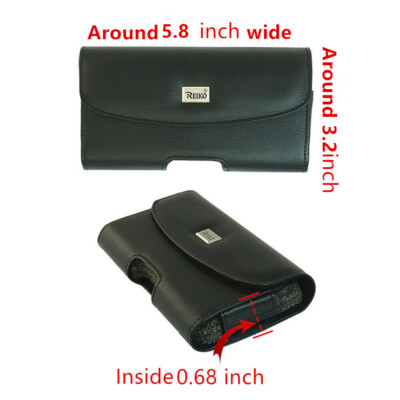 Reiko Leather Pouch Case Belt Loop Clip For iPhone 7 8 X XR 11 12 13 14 Pro Max
