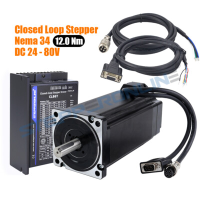 Nema34 12Nm Closed Loop Stepper Servo Motor and Hybrid Driver CL86T V4.1 Kit