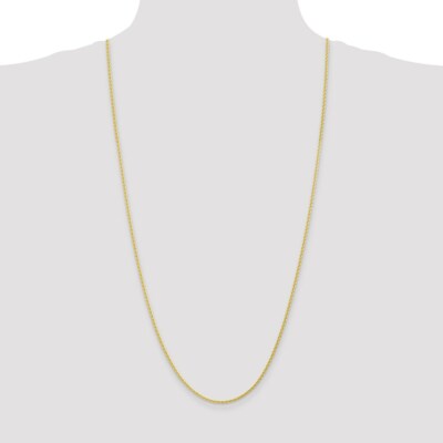 Pre-owned Skyjewelers Real 10kt Yellow Gold 1.75mm Parisian Wheat Chain; 30 Inch; Lobster Clasp