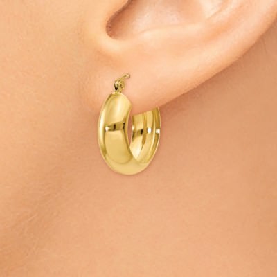Pre-owned Superdealsforeverything Real 14kt Yellow Gold Hoop Earrings