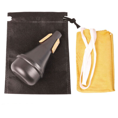 Trumpet Mute Straight Mute Sordine for Brass Instrument & Bag + Cleaning Cloth