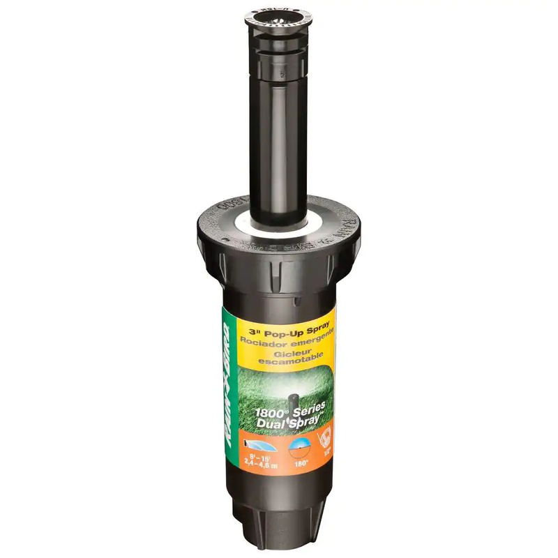 Rain Bird 1800 Series 3 in. H Half-Circle Pop-Up Sprinkler 15 ft.