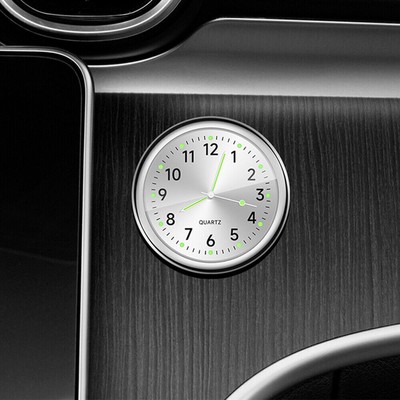 1x Luminous Mini Car Dashboard Clock Stick-On Watch For Truck Boat Vehicle Home